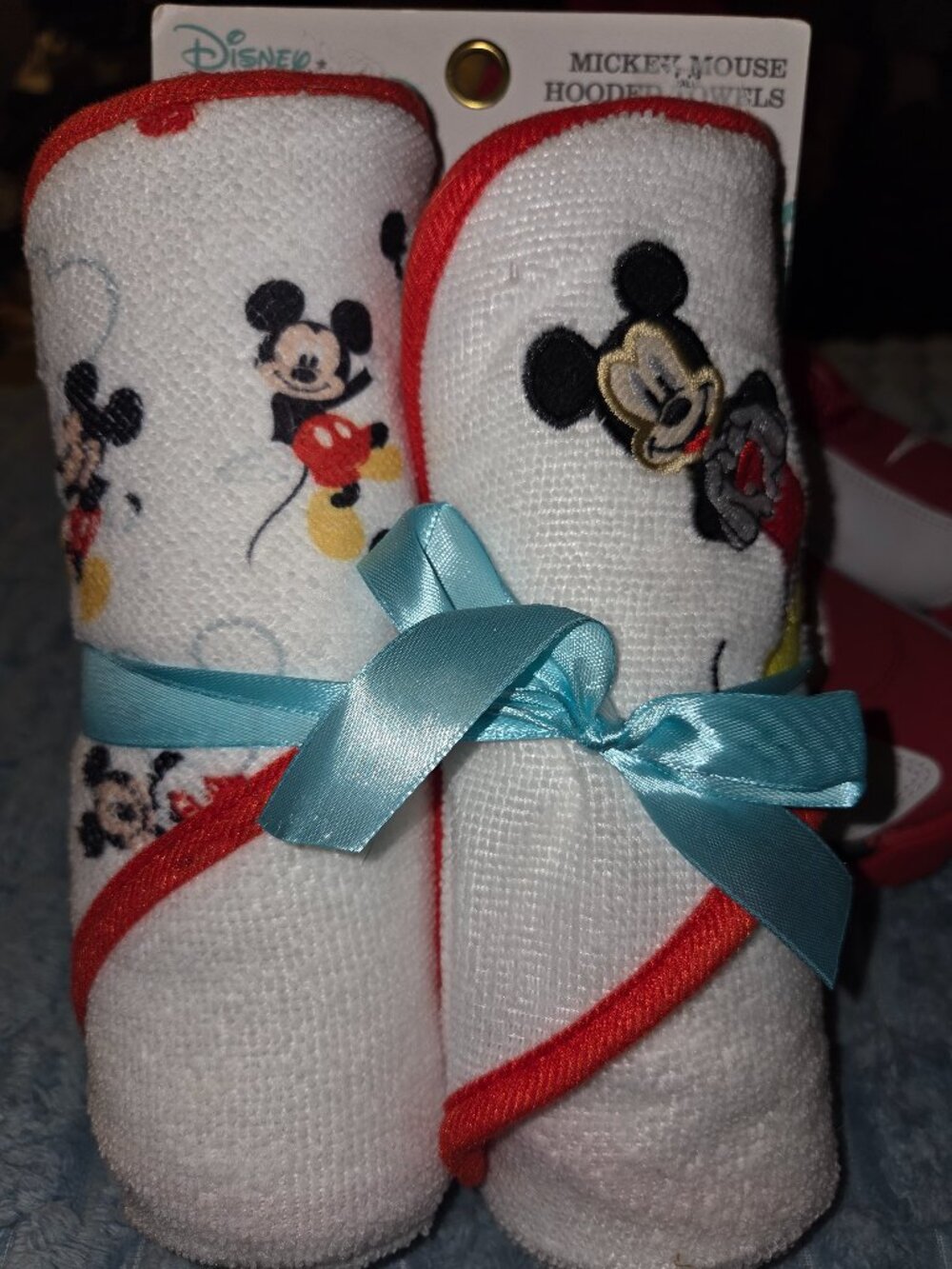 Disney baby hooded towels 2 pack mickey mouse